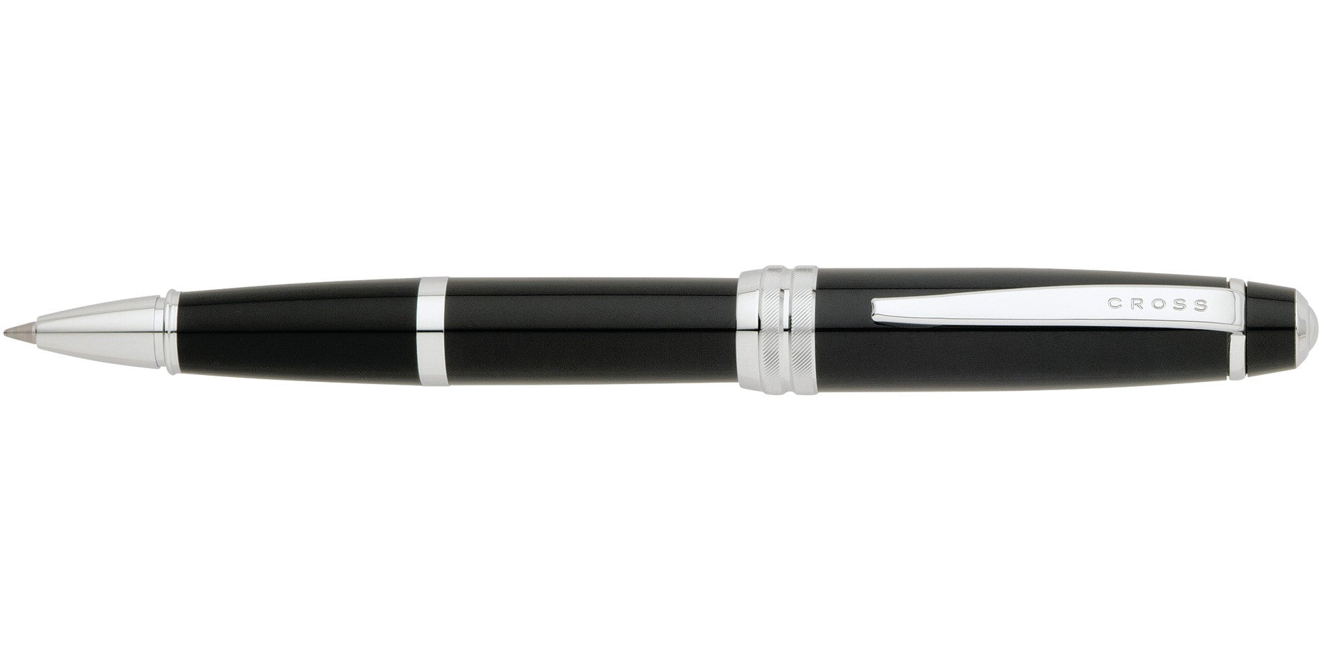 Lifestyle photo showing A.T. Cross Bailey Black Lacquer Rollerball Pen - Natural Left-Han in use - A.T. Cross