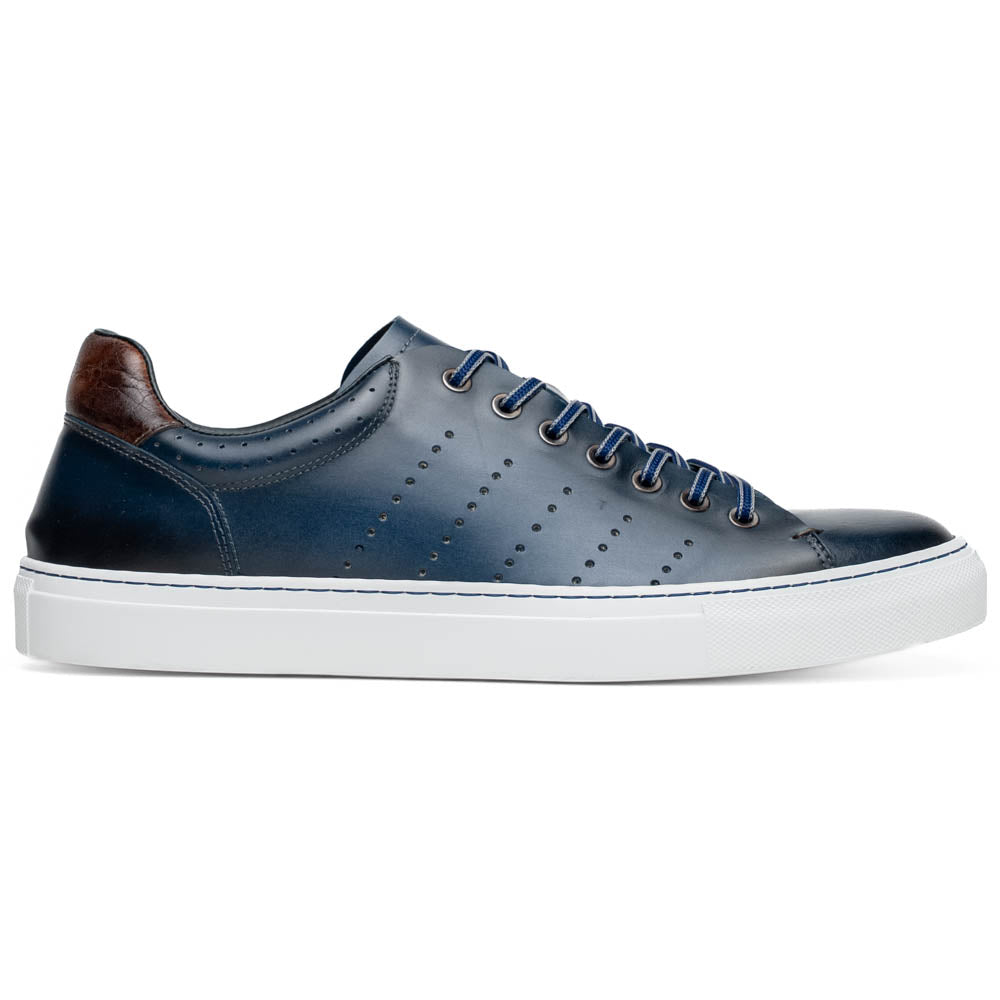 65-201-NVY RUSSO Burnished Italian Calfskin - Navy - premium quality - Zelli Italia
