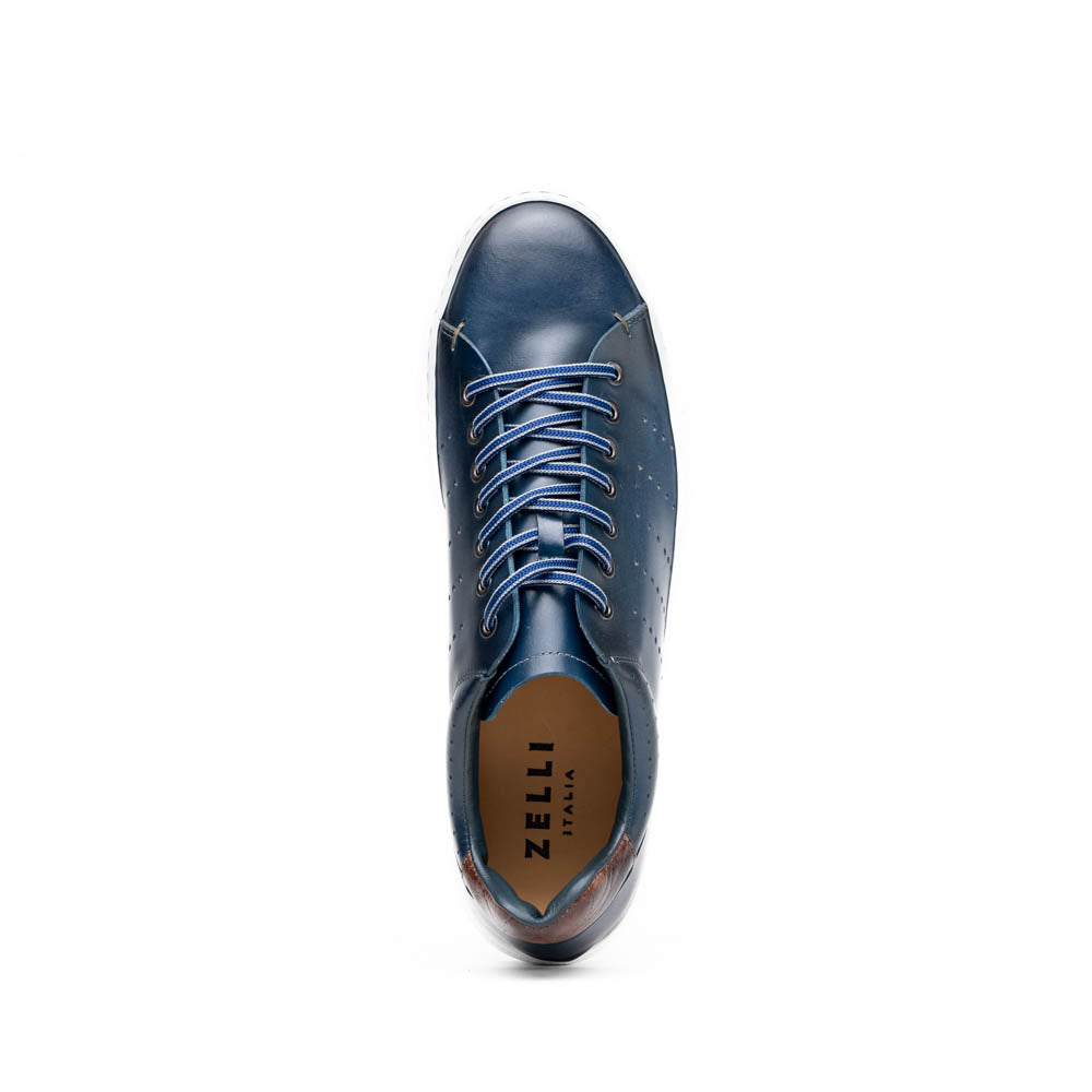 Product view 4 - 65-201-NVY RUSSO Burnished Italian Calfskin - Navy - Zelli Italia