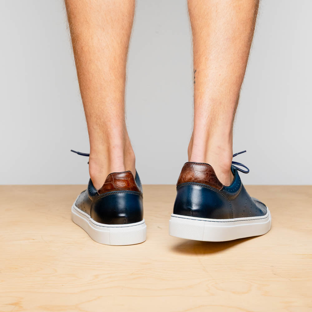 Product view 8 - 65-201-NVY RUSSO Burnished Italian Calfskin - Navy - Zelli Italia