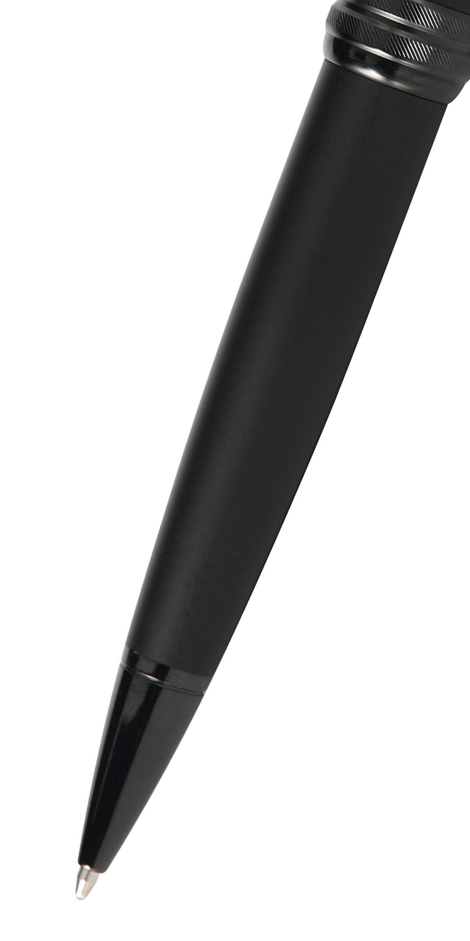 Close-up detail showing quality craftsmanship and materials - A.T. Cross Bailey Matte Black Lacquer Ballpoint Pen - Comfor