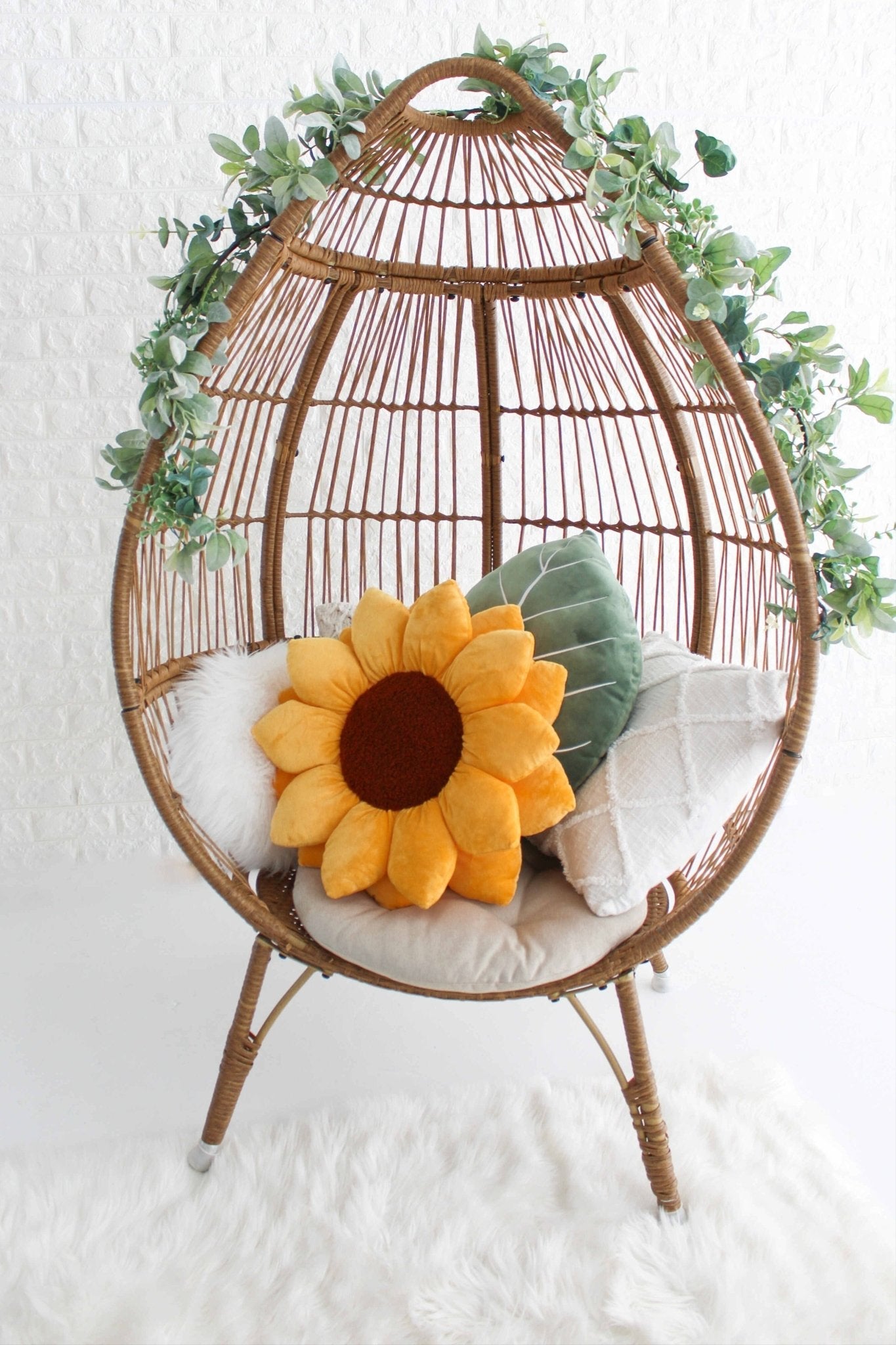 Product view 7 - Sunflower Pillow - Golden Yellow - Green Philosophy Co.