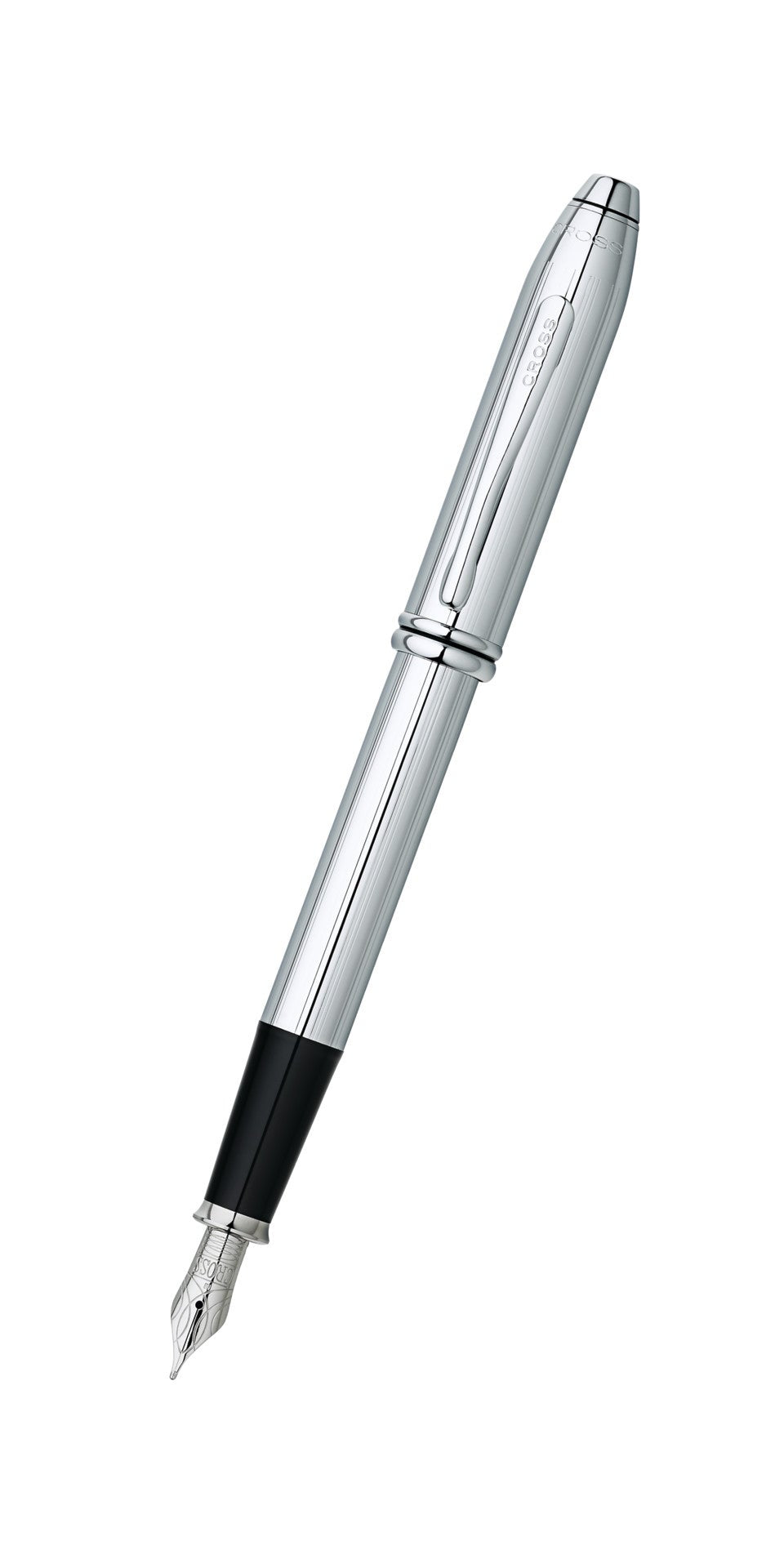 Product view 5 - A.T. Cross Townsend Lustrous Chrome Stainless-Steel Medium Nib Fountai - A.T. Cross