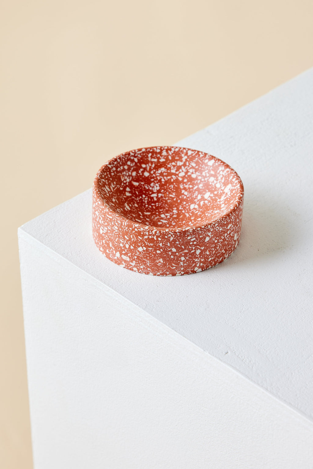 Terracotta Red Terrazzo Trinket Bowl - premium quality - Kanju Interiors