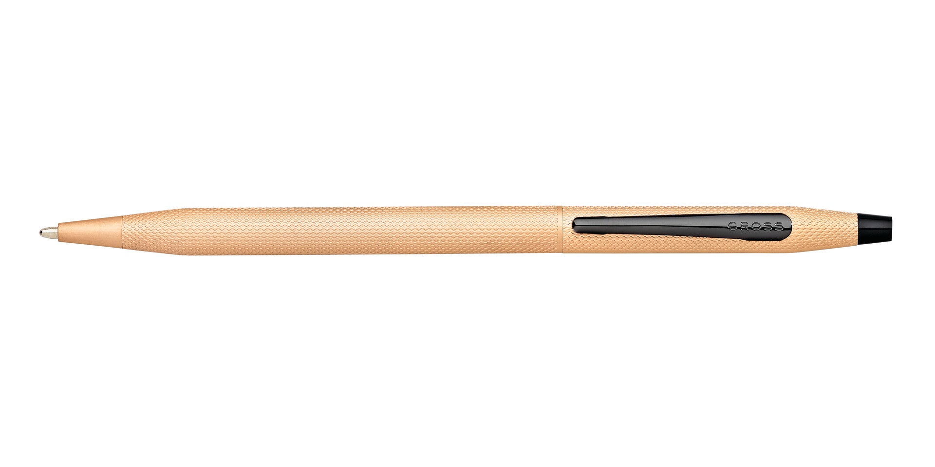 Lifestyle photo showing A.T. Cross Classic Century Brushed Rose-Gold PVD Ballpoint Pen -  in use - A.T. Cross
