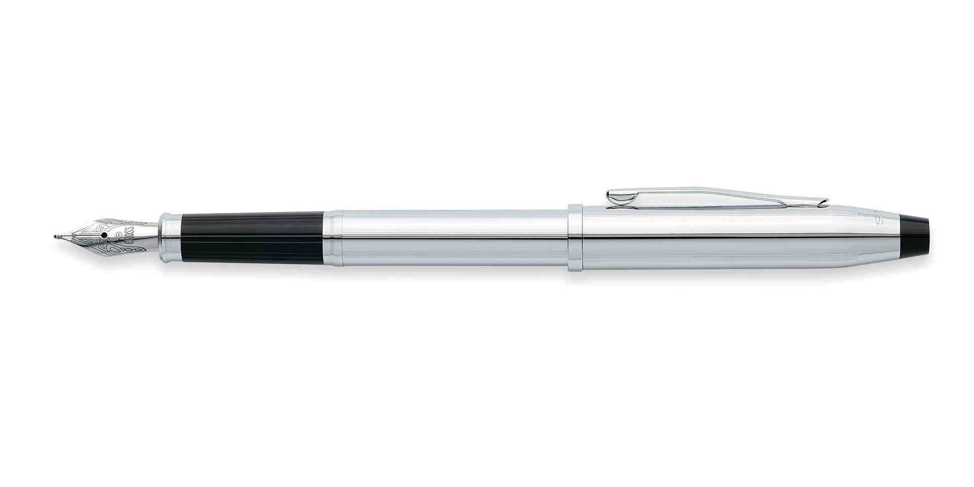 Product view 4 - A.T. Cross Century II Lustrous Chrome Fine Nib Fountain Pen - Smudge-F - A.T. Cross