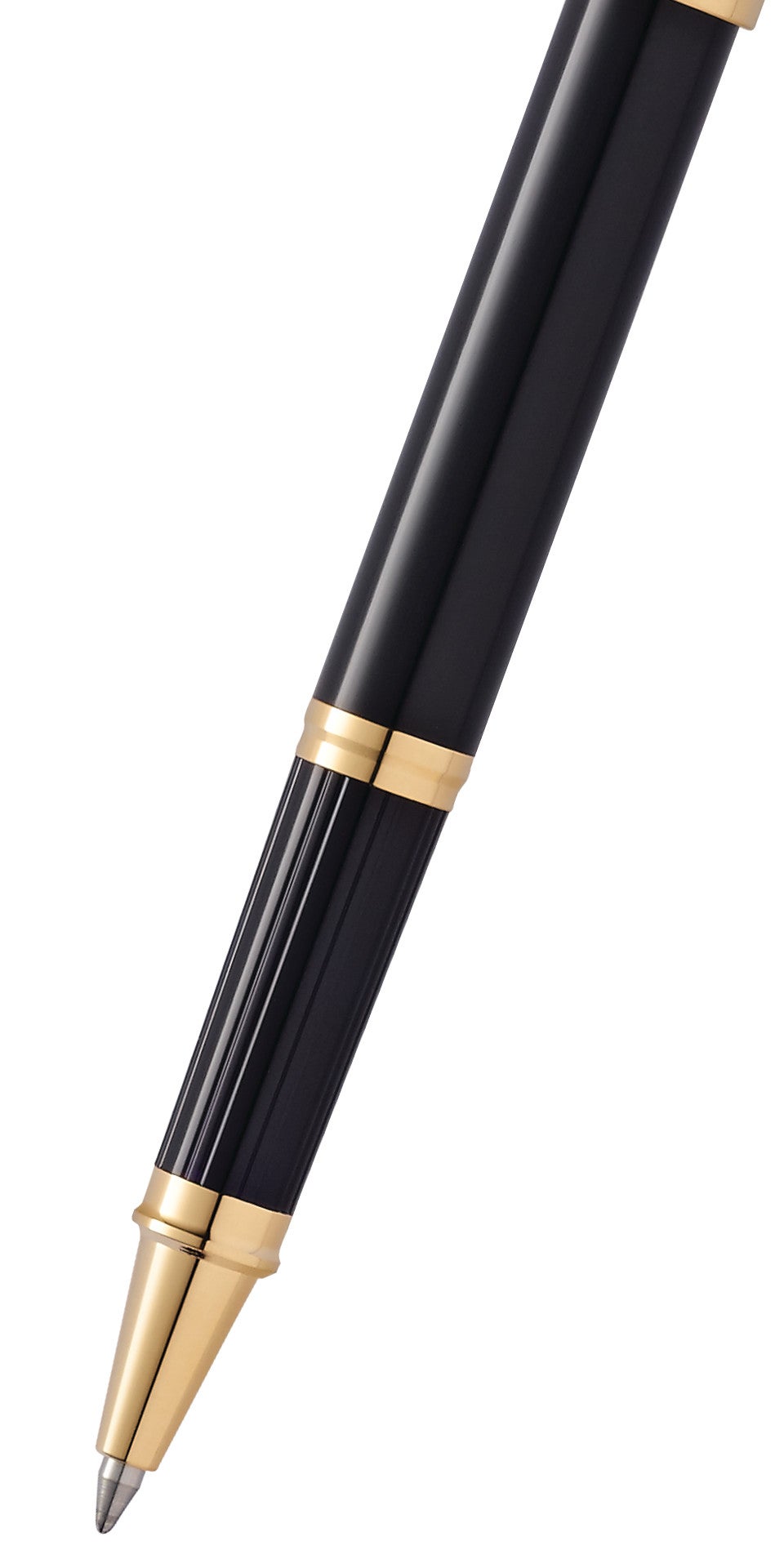 Close-up detail showing quality craftsmanship and materials - A.T. Cross Century II Classic Black Rollerball Pen - Natural
