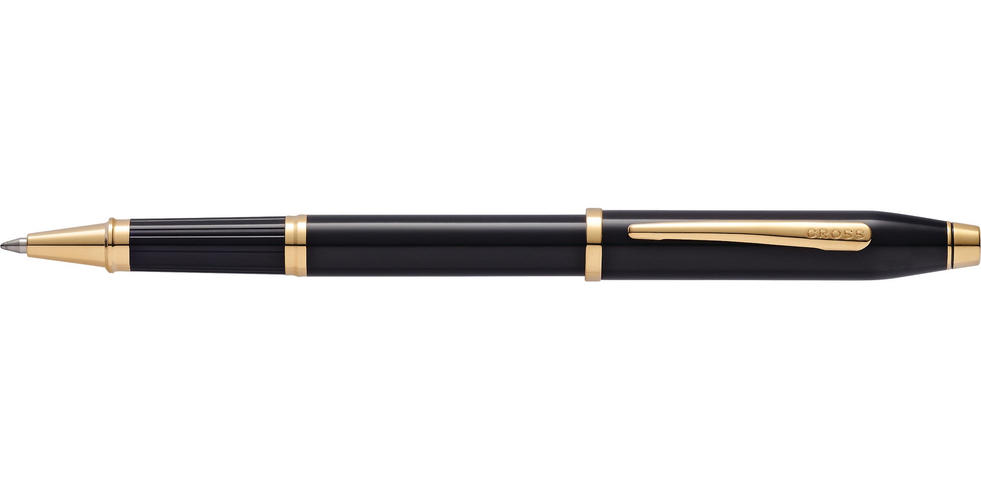 Lifestyle photo showing A.T. Cross Century II Classic Black Rollerball Pen - Natural Left in use - A.T. Cross