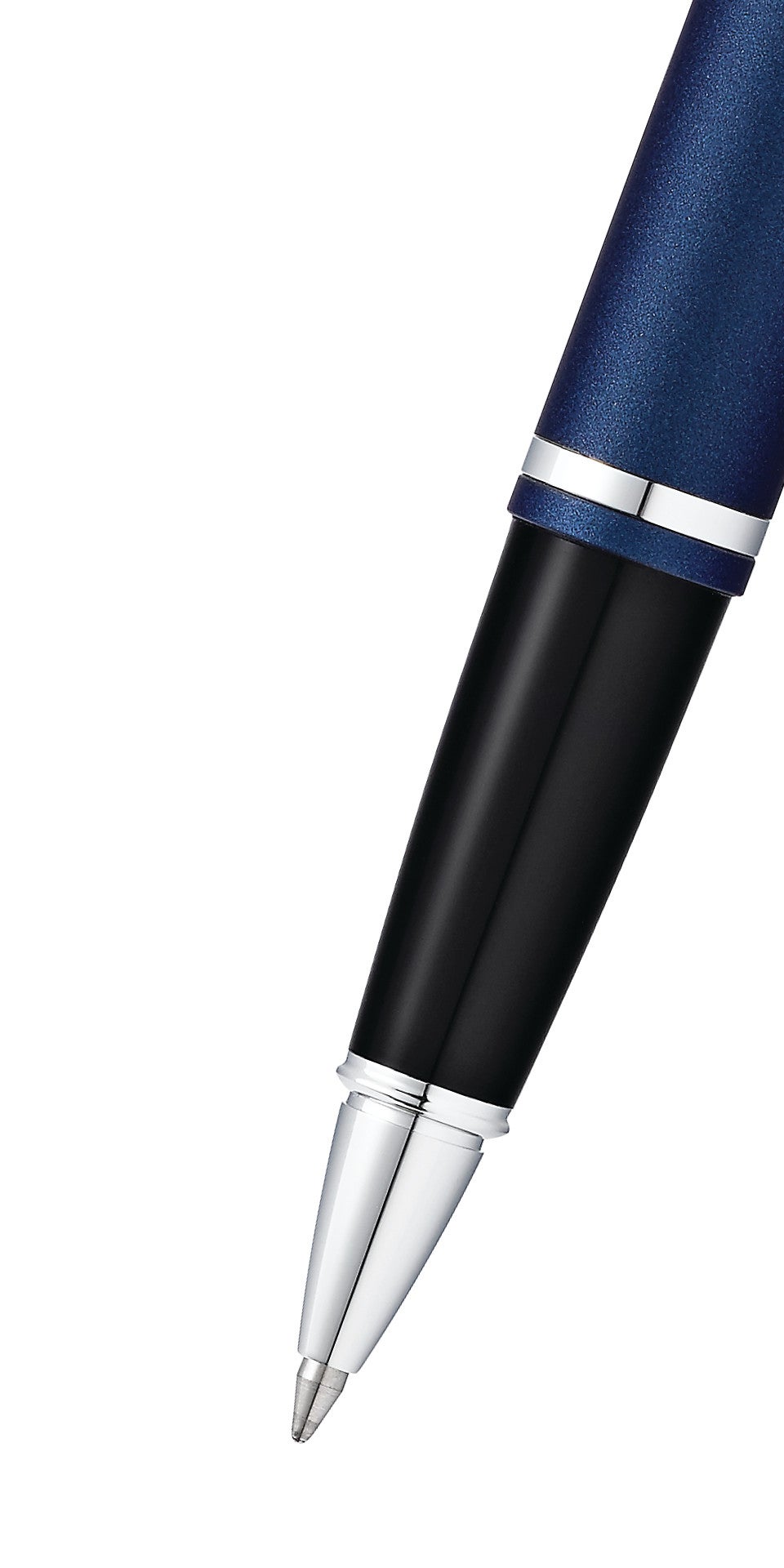 Close-up detail showing quality craftsmanship and materials - A.T. Cross Calais Matte Metallic Midnight Blue Rollerball Pe