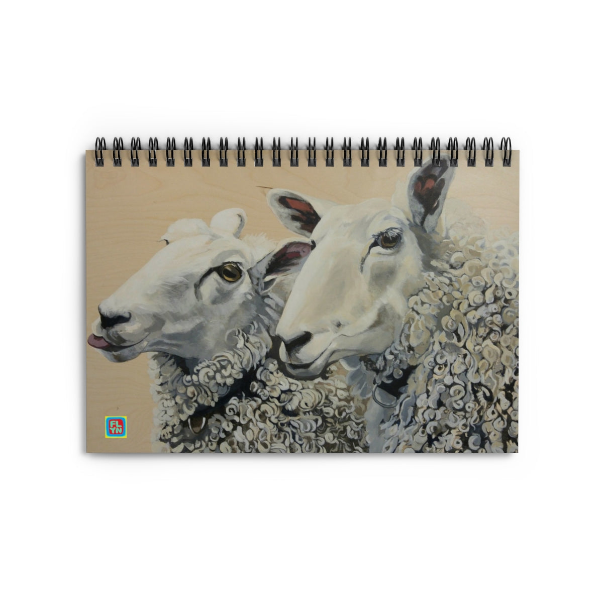 Two Sheep Notebook - premium quality - FlynHats