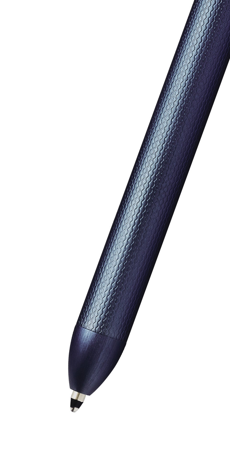 Close-up detail showing quality craftsmanship and materials - A.T. Cross Tech3+ Dark Blue PVD Multifunction Pen - Natural 