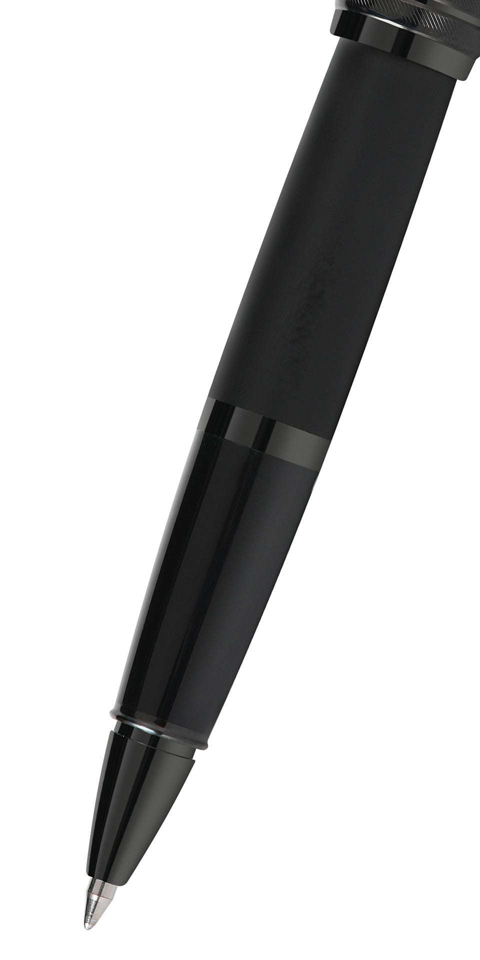 Close-up detail showing quality craftsmanship and materials - A.T. Cross Bailey Matte Black Lacquer Rollerball Pen
