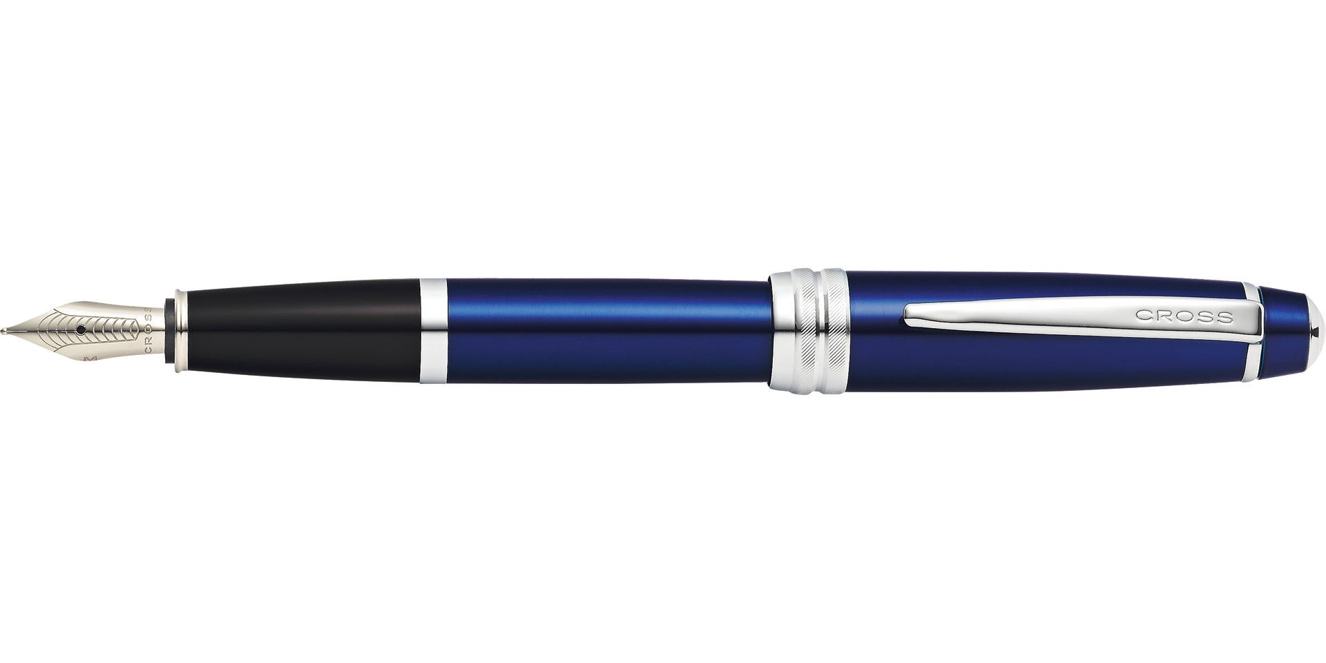 Product view 5 - A.T. Cross Bailey Blue Lacquer Stainless Steel Medium Nib Fountain Pen - A.T. Cross