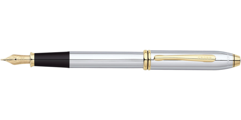 Lifestyle photo showing A.T. Cross Townsend Medalist Fine Nib Fountain Pen - Smudge-Free  in use - A.T. Cross