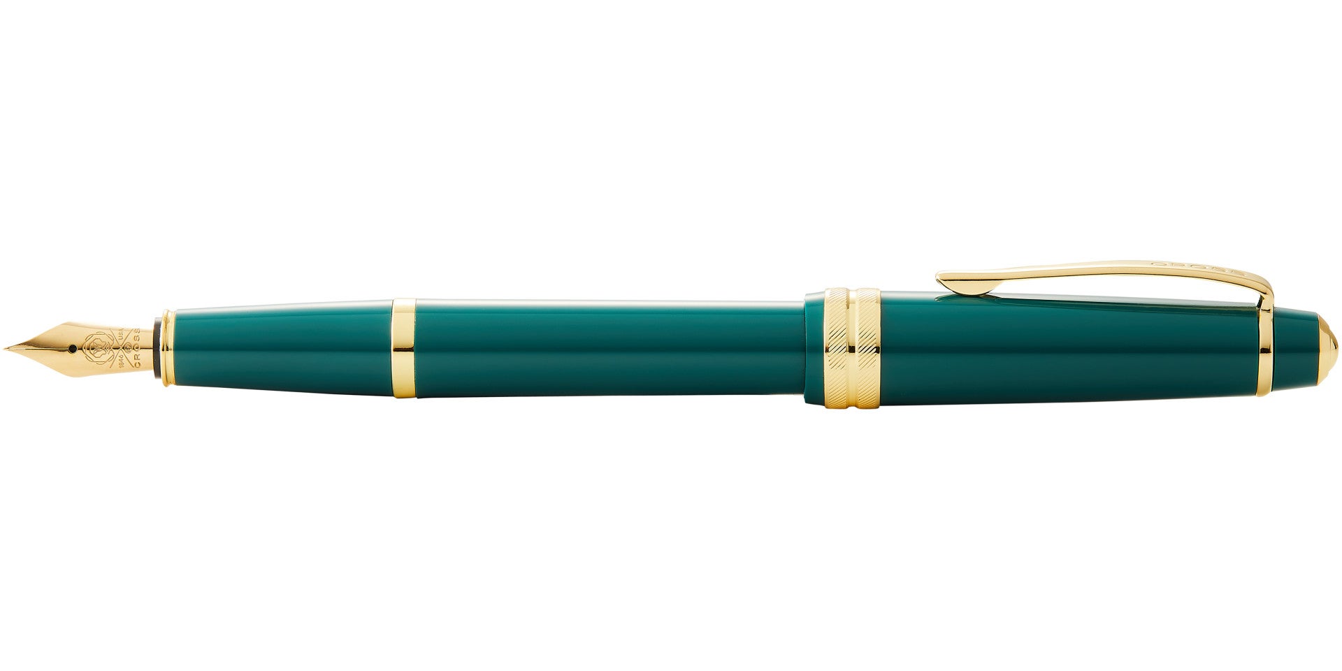 Product view 4 - A.T. Cross Bailey Light Polished Green Resin and Gold Tone Extra-Fine - A.T. Cross