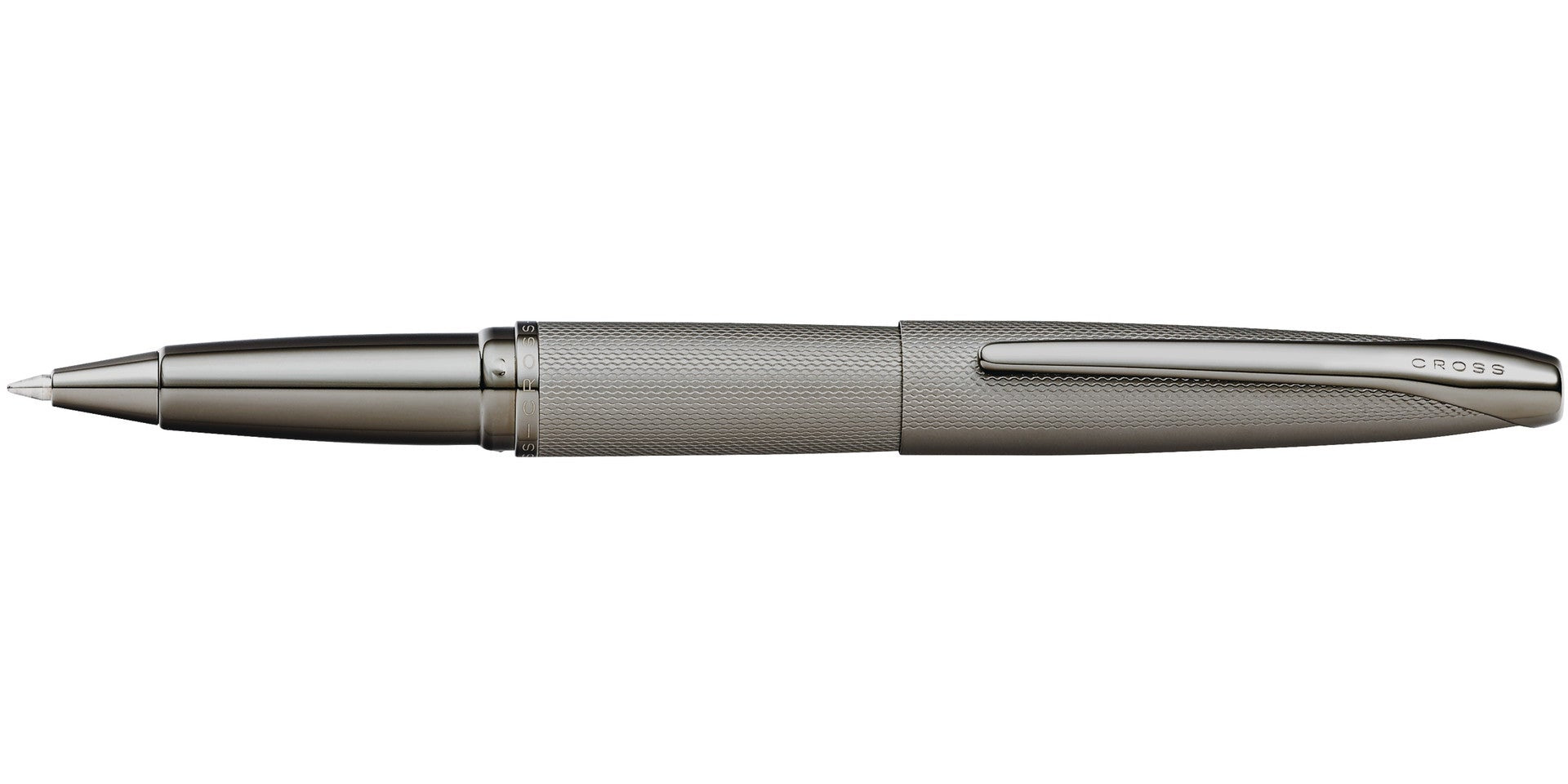 Lifestyle photo showing A.T. Cross ATX Sandblasted Titanium Gray Rollerball Pen - Natural in use - A.T. Cross