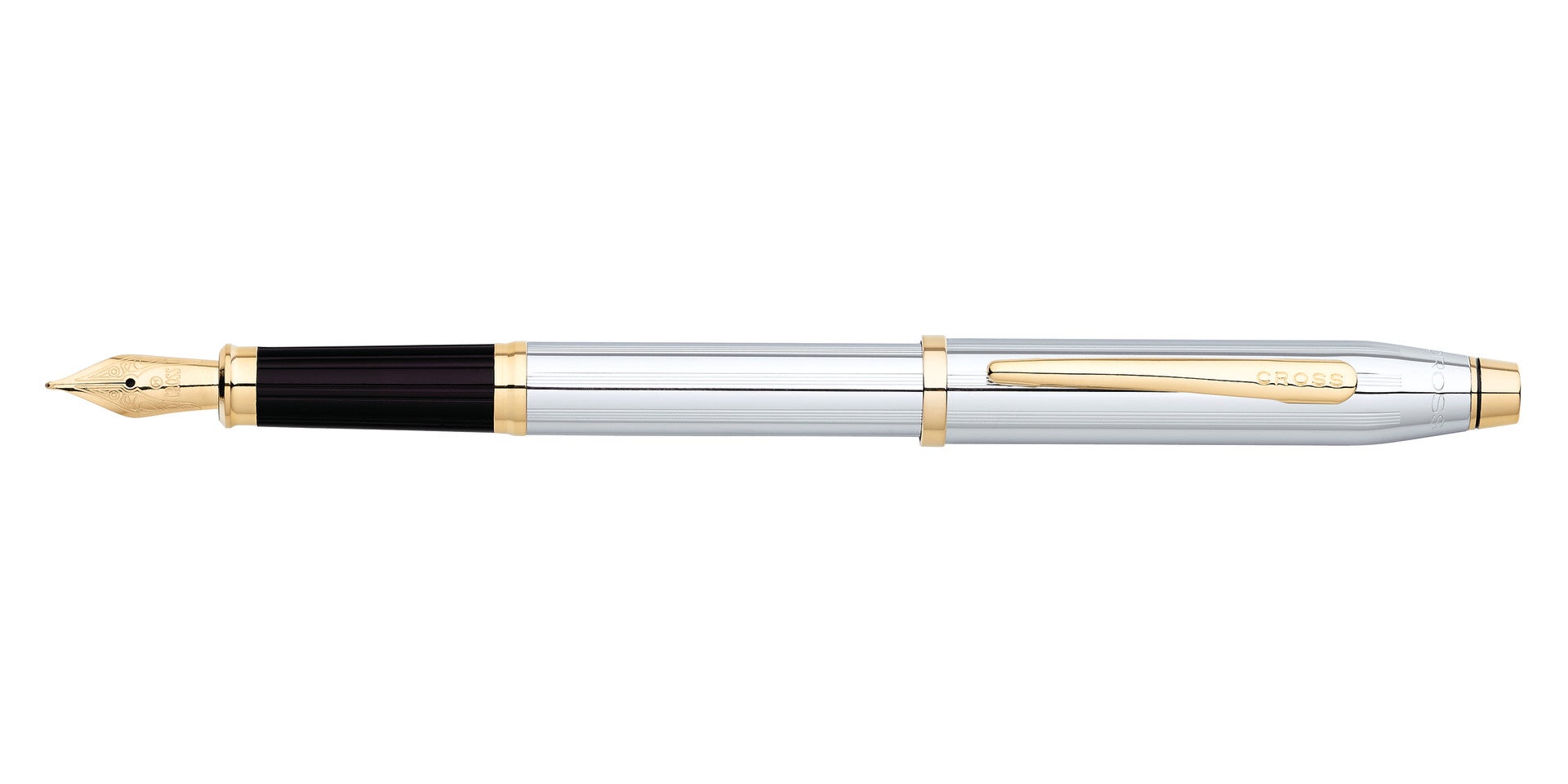 Lifestyle photo showing A.T. Cross Century II Medalist Gold Plated Medium Nib Fountain Pe in use - A.T. Cross