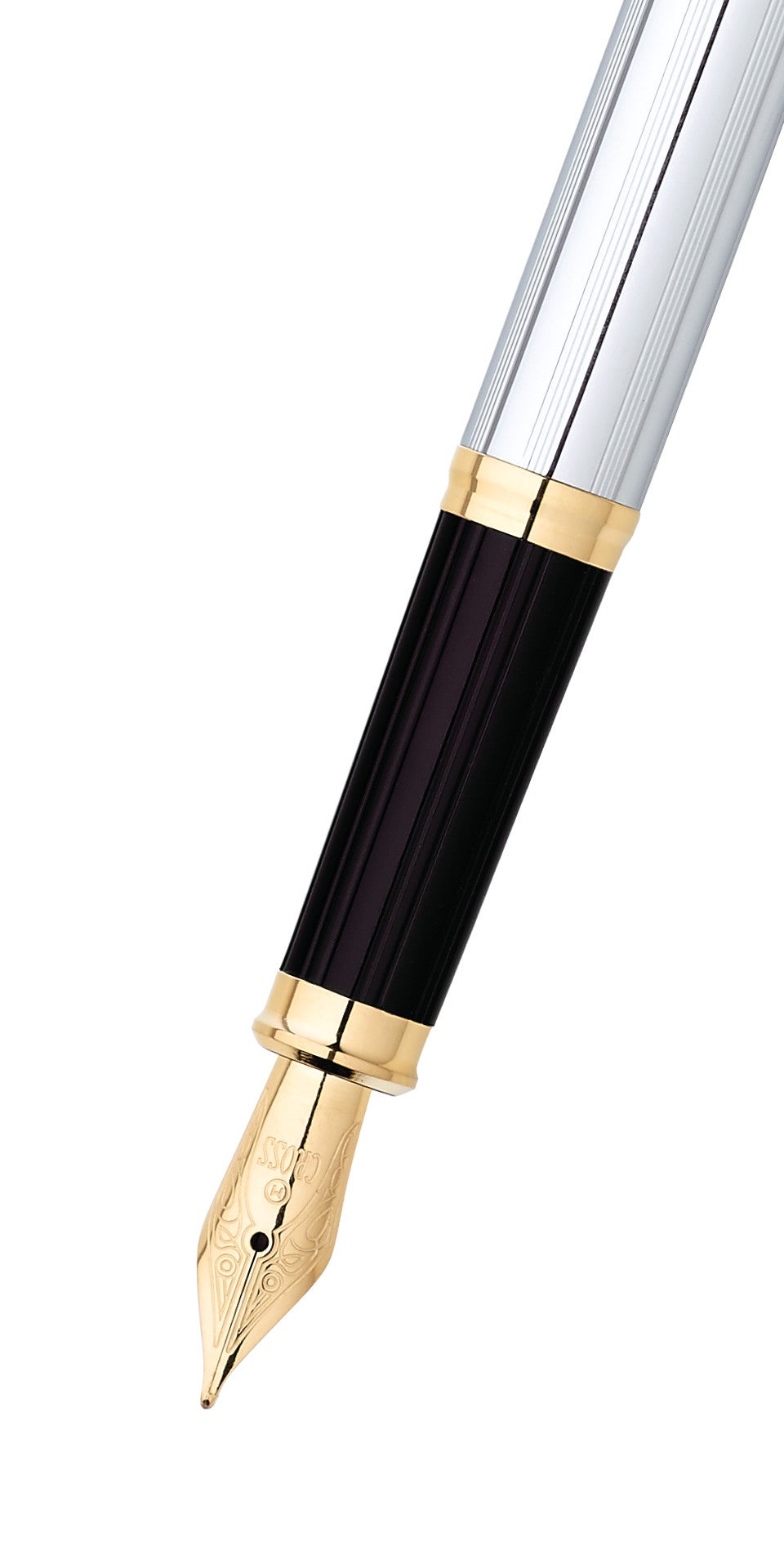 Close-up detail showing quality craftsmanship and materials - A.T. Cross Century II Medalist Gold Plated Medium Nib Founta