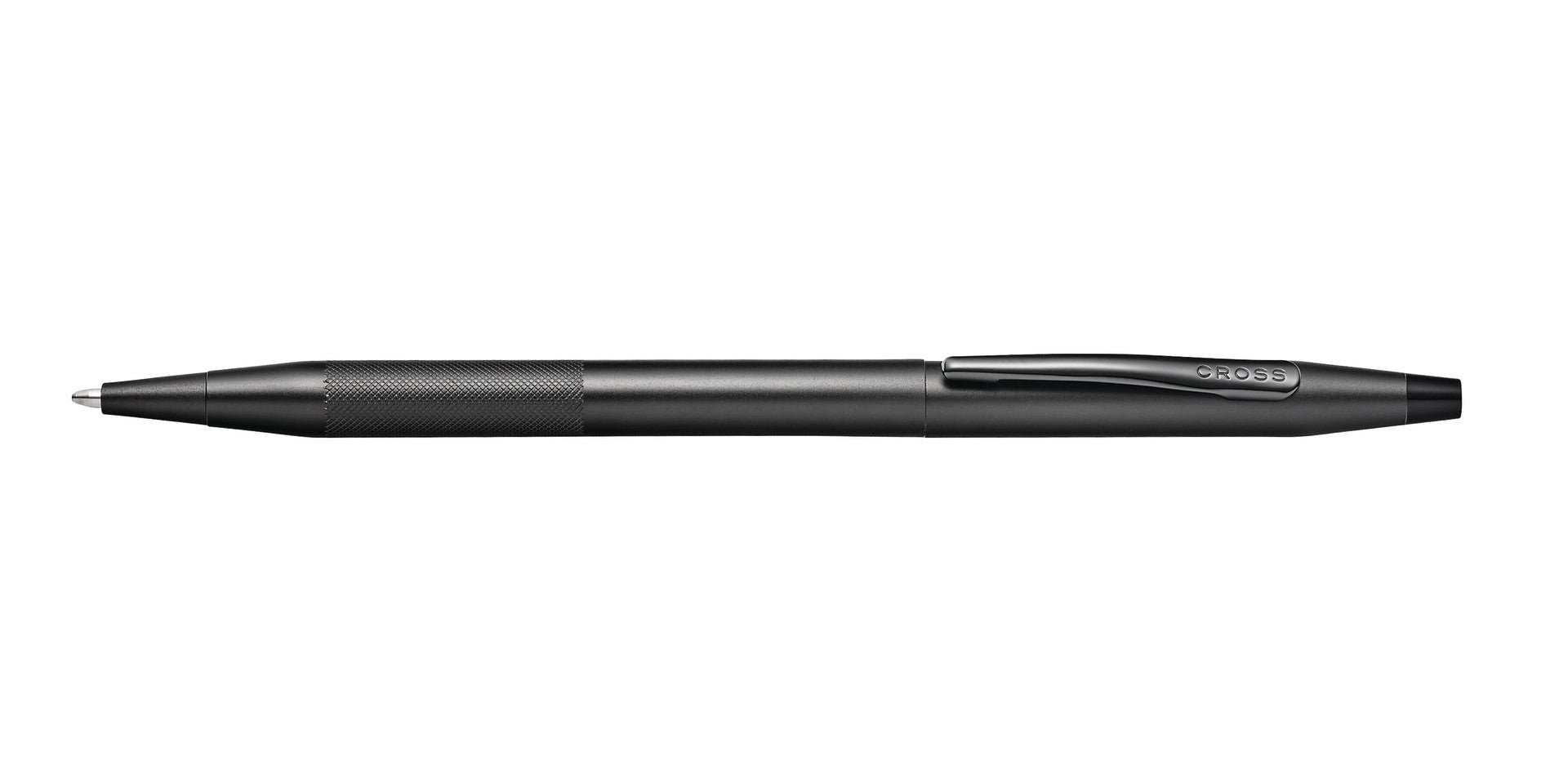 Lifestyle photo showing A.T. Cross Classic Century Black PVD Micro-knurl Ballpoint Pen -  in use - A.T. Cross