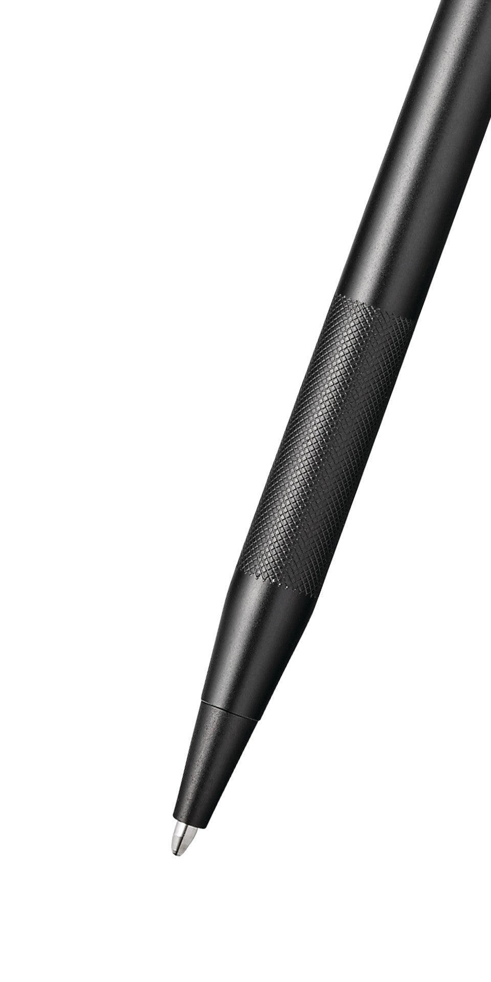 Close-up detail showing quality craftsmanship and materials - A.T. Cross Classic Century Black PVD Micro-knurl Ballpoint P