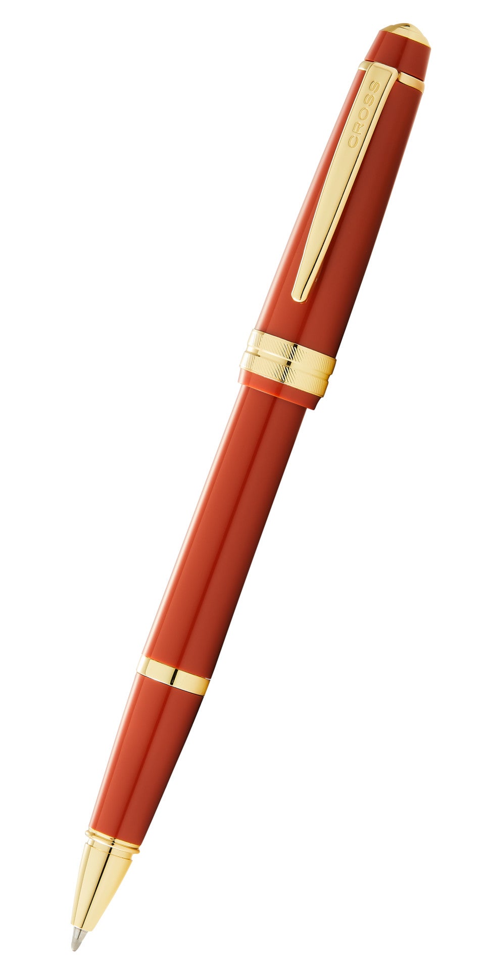A.T. Cross Bailey Light Polished Amber Resin and Gold Tone Rollerball - premium quality - A.T. Cross