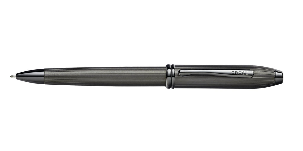 Lifestyle photo showing A.T. Cross Townsend Matte Black PVD Ballpoint Pen - Comfortable P in use - A.T. Cross