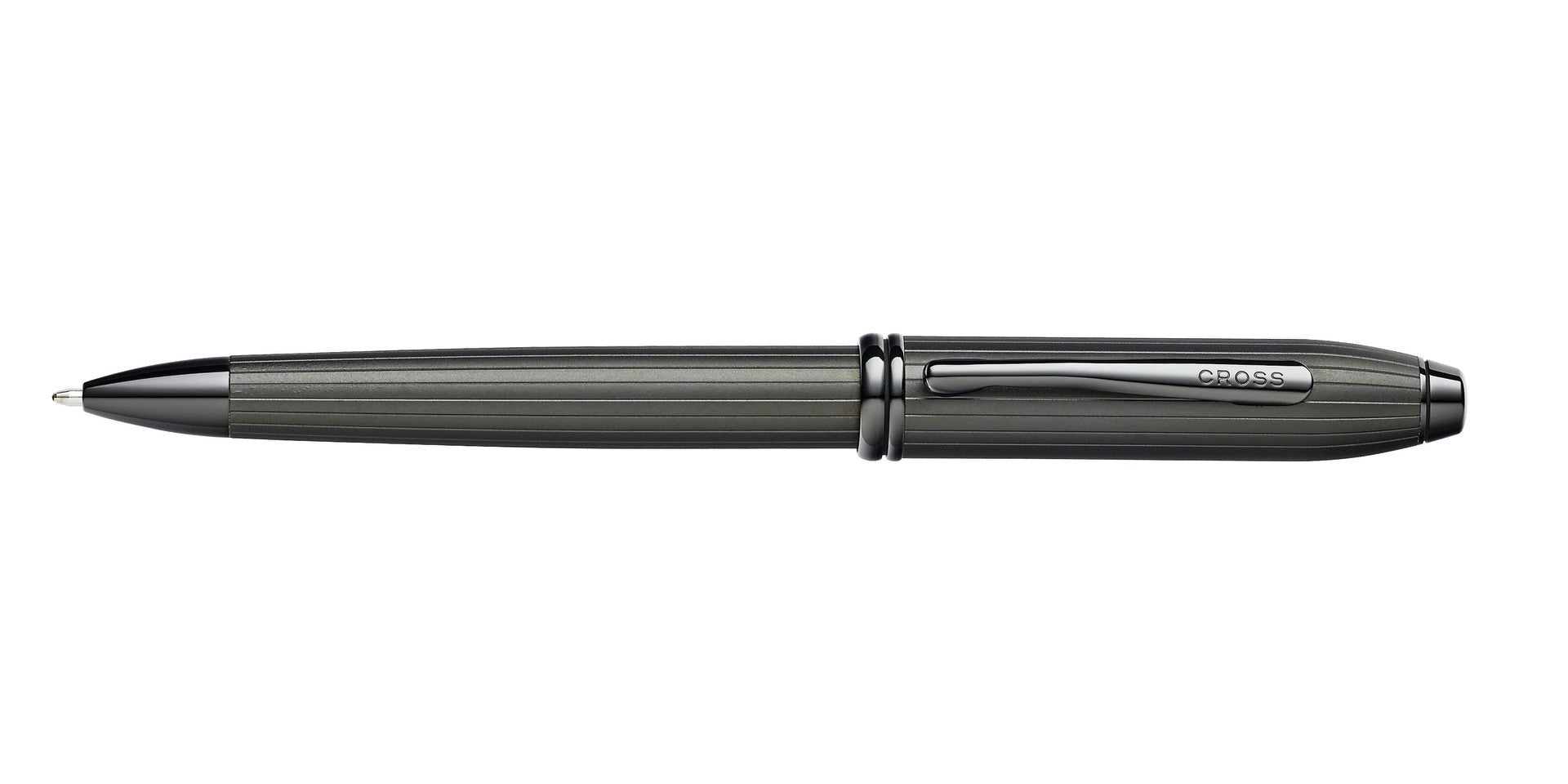 Lifestyle photo showing A.T. Cross Townsend Matte Black PVD Ballpoint Pen - Comfortable P in use - A.T. Cross