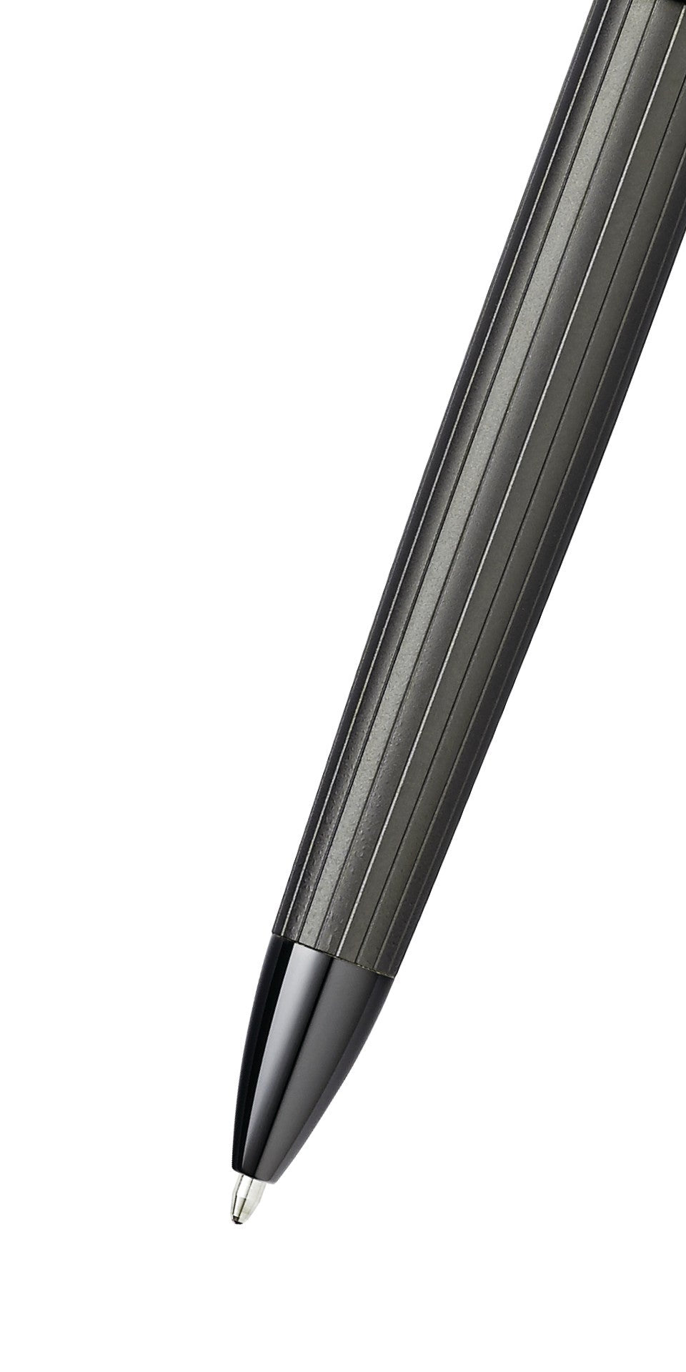 Close-up detail showing quality craftsmanship and materials - A.T. Cross Townsend Matte Black PVD Ballpoint Pen - Comforta