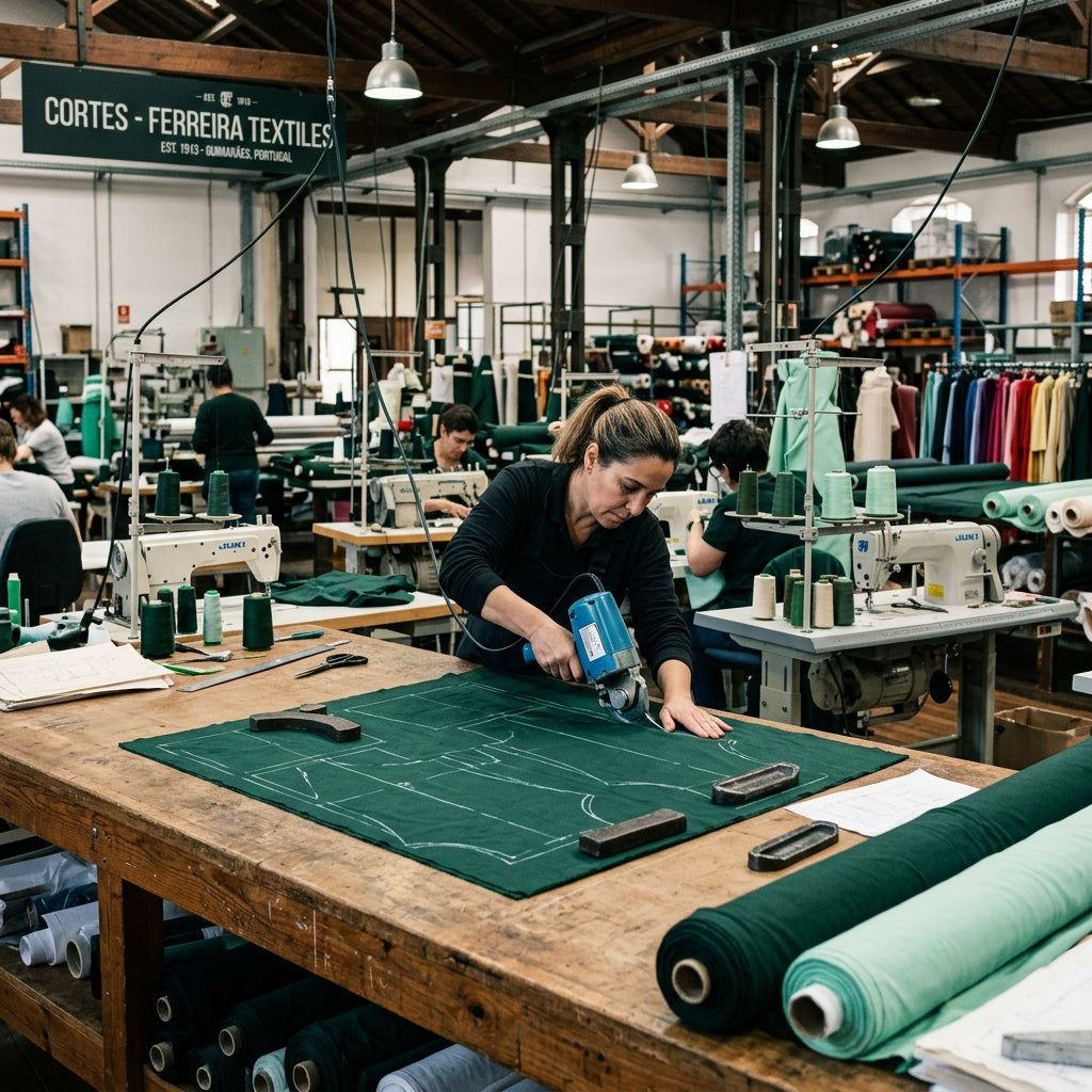 Maker shot — cutting table in Porto, Portugal